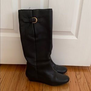 Steve Madden Intyce Black Leather boots size 5.5